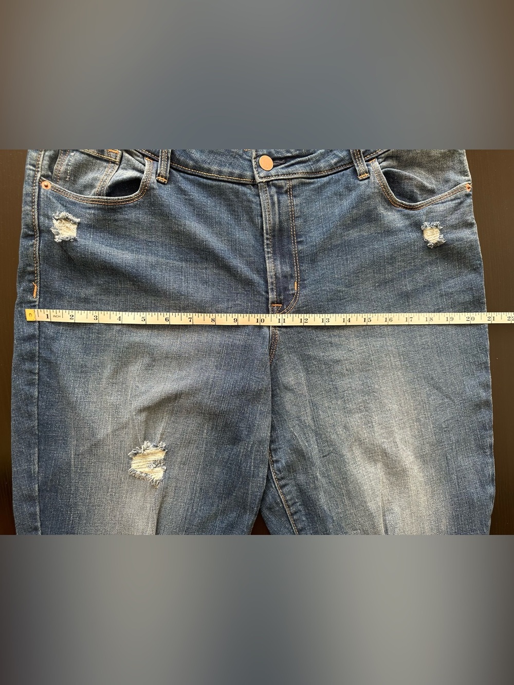 Old Navy Blue Distressed Skinny Jeans - Picture 11 of 13